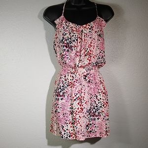 Parker Floral Splatter Print Mini Dress XS